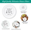 Christian Melamine Dinner Plates 4Pcs, Reusable Inspirational Religious Dinnerware Set,