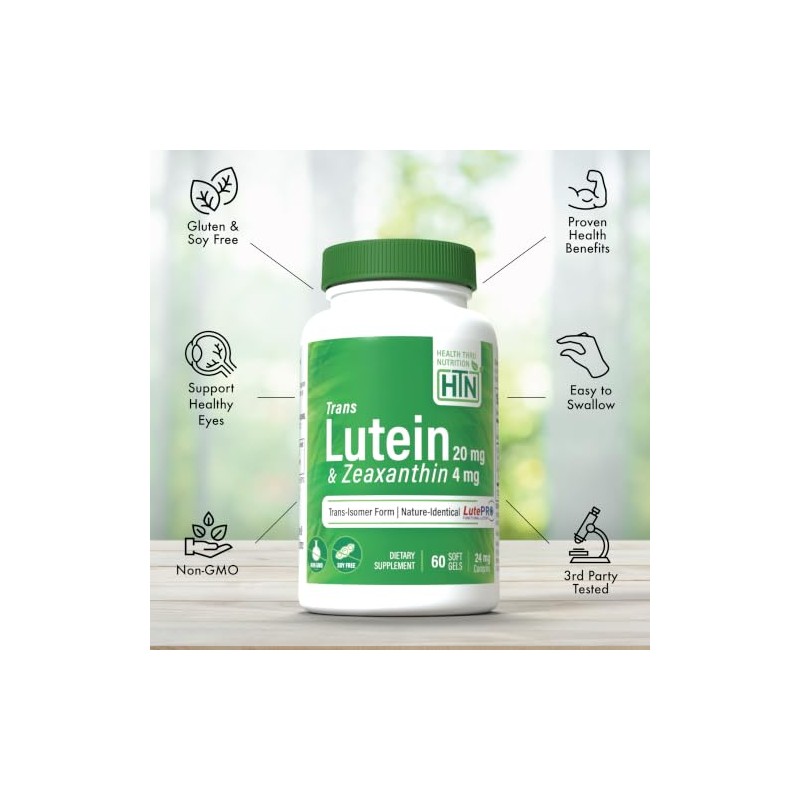 Health Tru Nutrition | Lutein 20 MG, 60 Caps |