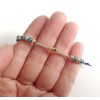Valentines Bracelets for Women Adjustable Friendship Blue Heart Zirconia Connector