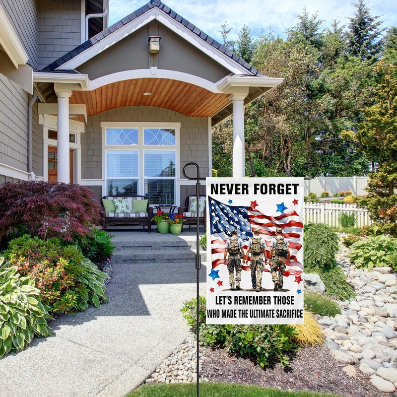 Never Forget 911 Garden Flags Veteran Day Commemoration Day Outdoor
