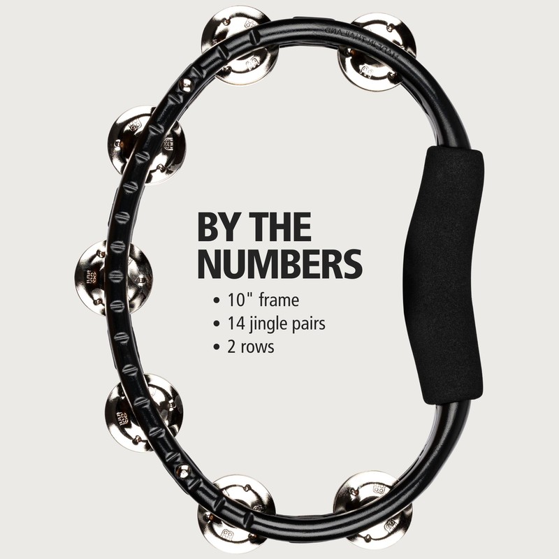 Meinl TMT1BK Hand Tambourine and Steel Jingles - Black