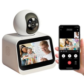 KEENLUK 4.3" Smart Home Camera: 1080P HD Video, Two-Way Video Calling, and Motion Detection for Family & Pet Monitoring