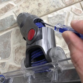 Replacement Lower Duct Hose Compatible with Dyson V6 V7 V8 V10 V11 V15 Vacuum Cleaner Attachments, Soft Roller Blue Hose, Flexible Soft Rubber Tube (2PCS)