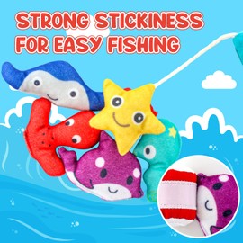 Fishing Toys Montessori Toys for 1 Year Old Boy Girl Cloth Fishing Game for Toddlers 1-3 with Stacking Cups- Number Counting, Color Sorting, Shape Learning Baby Toys