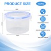 UOCAI 6 x 300 ml food storage containers, round with
