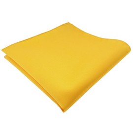 TigerTie Satin Pocket Square Cavalier Towel Plain - Pocket Size 30 x 30 cm, Yellow Corn Yellow