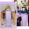 BOUBONI 12 Pack Lilac 10ft Cheesecloth Table Runner 35x120 Inch