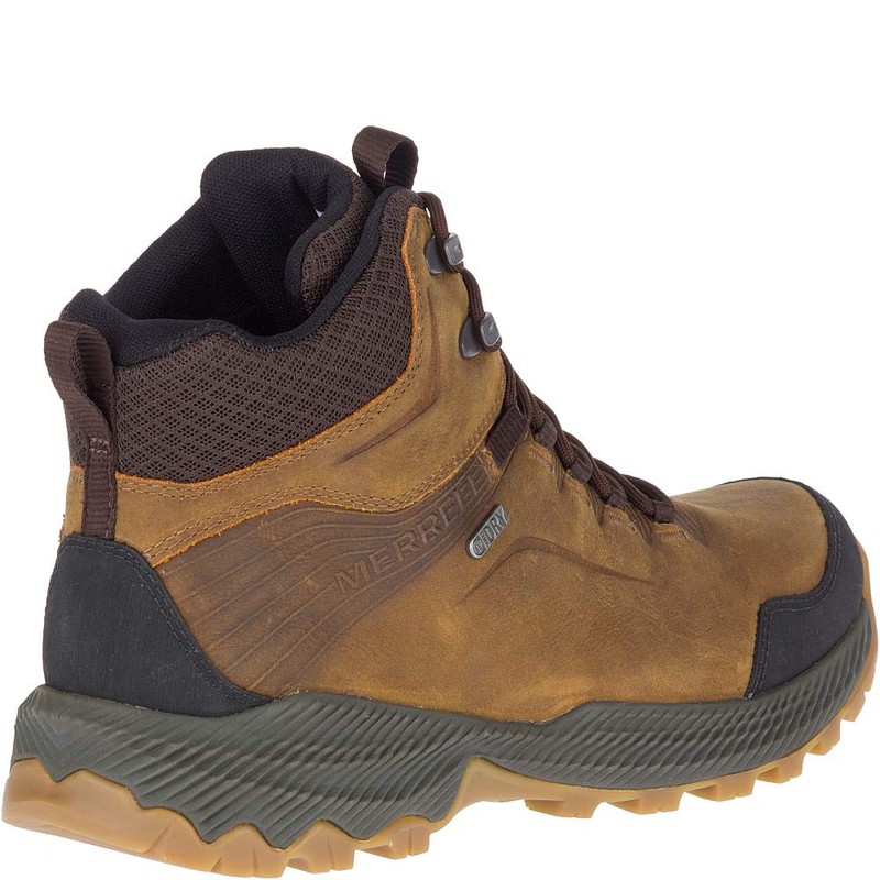 Merrell FORESTBOUND MID WP Hiking Boot, TAN, 14 M US