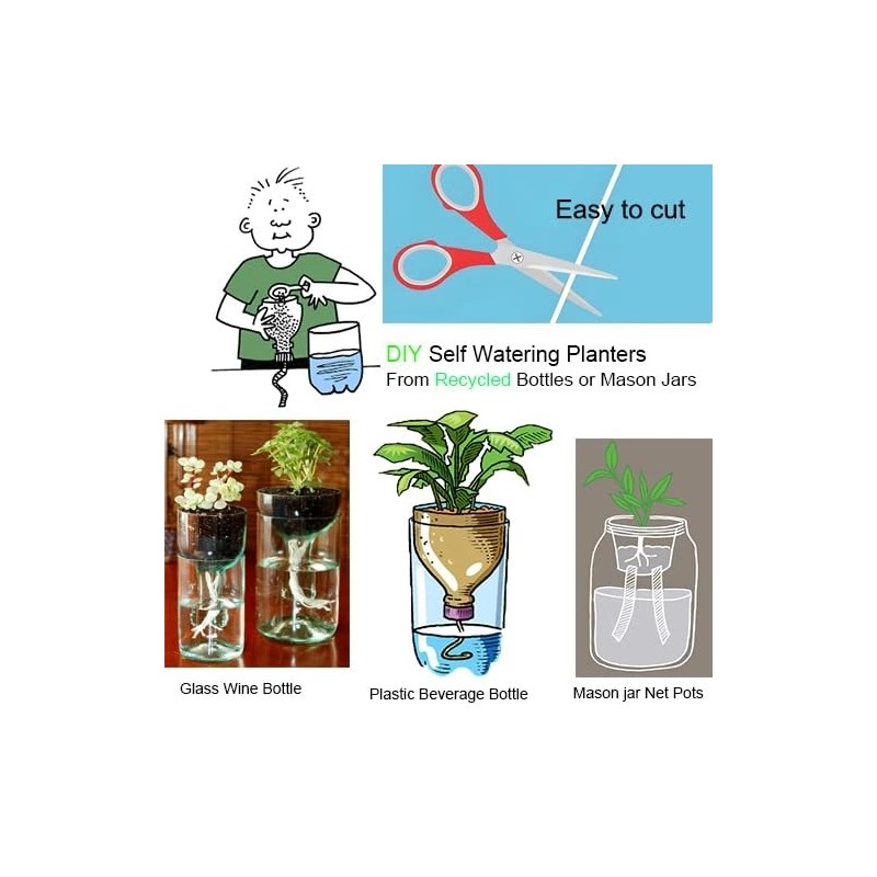 Orimerc 50Ft 1/4 Inch Plants Self Watering Capillary Wick Rope