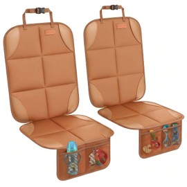 Car Seat Protector 2-Pack, Thick Padding Cushion (Dark Brown)