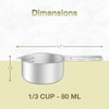 BERYLER 1PCS 1/3Cup (80ml, 2.6oz) Single Measuring Cup, Etched Inner