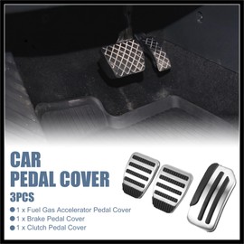 Hihaha 3pcs Accelerator Pedal and Brake Pedal Cover Set for Nissan Juke Durable Material