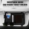 povtii Car Sun Visor Organizer, Small Leather Auto Visor Storage