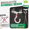 [Upgraded] 200LBS 4Pcs Rotatable Ceiling Hooks with 4 Screw Points