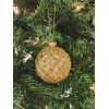 Wizardi Gold Lattice Pattern Ball Glass Christmas Ornament F07M7-10-LH76-