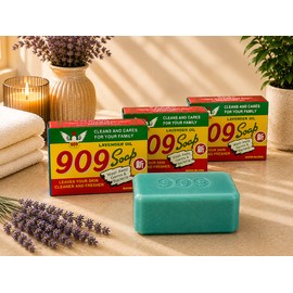 909 [909] Lavender Essential oil Traditional Chlorophyl soap (3pcs per pack)