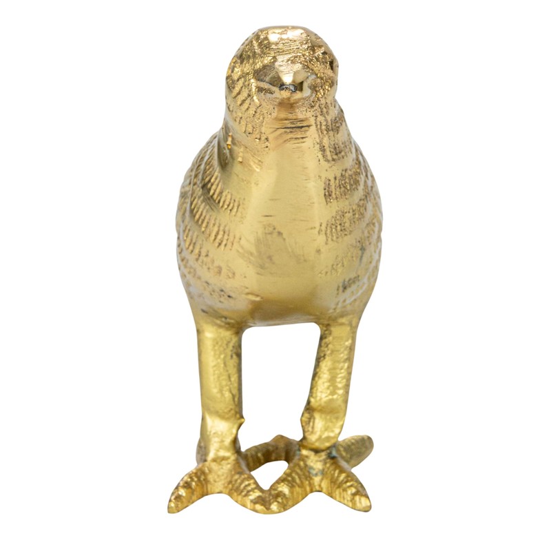 Creative Co-Op Cast Aluminum Bird Accent Decor, Gold