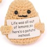 2pcs 7cm Stuffed Potato Toy Knitting Yarn Cute Expression Funny