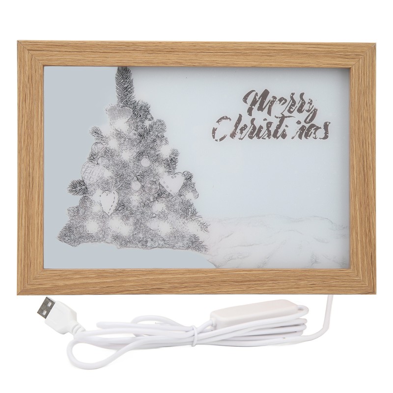 Lighting Painting Decoration USB Christmas Light Up Painting Creative Ornaments