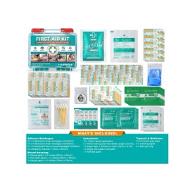 110 Pcs First Aid Kit Hardcase Box Premium Medical Supplies for Home Car Travel
