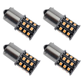 BlyilyB 4-Pack 9-30V BAU15S PY21W 7507 High Brightness Low Power Amber Yellow LED Bulbs Replacement For Turn Signal Lights