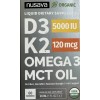 NUSAVA 2 Pack Organic Vitamin D3 K2 Drops 5000 IU