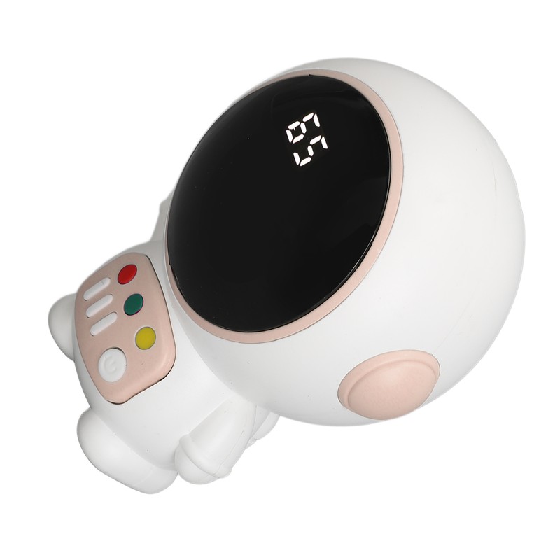 Astronaut Shaped Cute Hand Warmer Digital Display USB Rechargeable 2