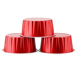 Cupcake Liners Aluminum with Lids, Eusoar 100Pcs 5oz 125ml Aluminum Foil Muffin Liners Cups, Disposable Aluminum Foil Cupcake Baking Cups Ramekins Holders Cases Boxes Pans with Lids