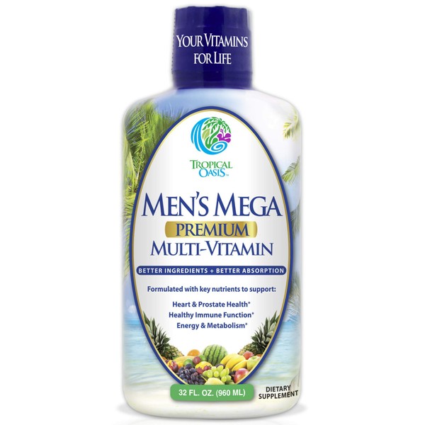 Premium Liquid Multivitamin for Men | Sugar Free Menâs Multi-Vitamin | 100+ Vitamins, Minerals & Amino Acids to Support Muscle, Heart, Brain Health & Energy | 98% Absorption Rate | Non-GMO | 32 Serv