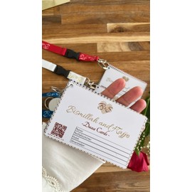 Bismillah and Hajj - Duaa Cards & Guide for Hajj and Umrah with Silver Badge Holder