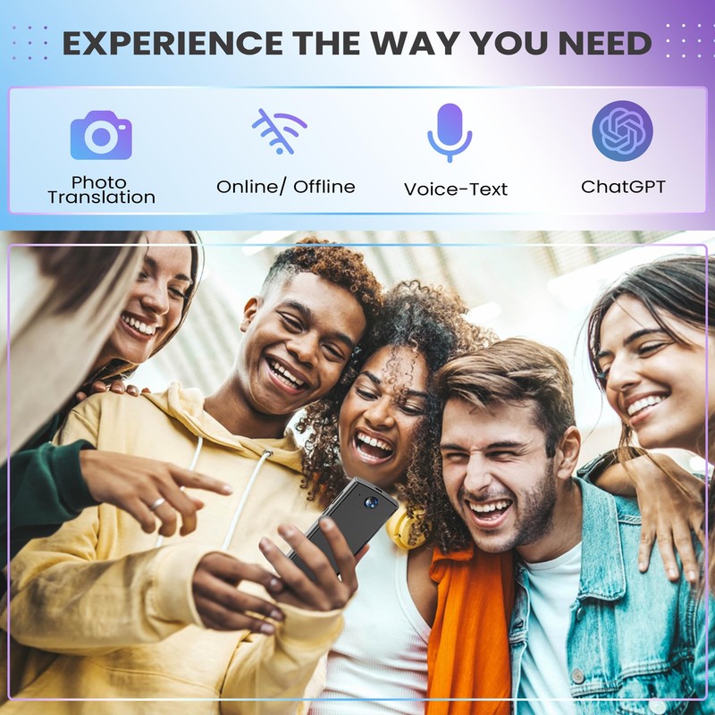 AI Language Translator Device, Voice-Text Translator Device in 138 Languages