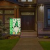 St Patrick's Day Garden Flag with Green Lights - Welcome