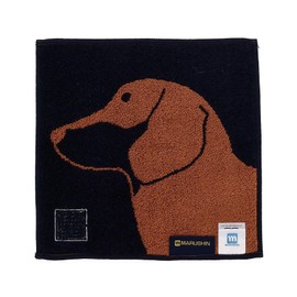 Marushin 0765012600 Handkerchief, Wonder Full Piece, Profile_Dachshund, No Twist Yarn, Antibacterial and Odor Resistant