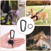 YPYMOD 5 Pairs of Aluminium Carabiner Hooks, D-Clip in Black,