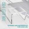 Navaris Acrylic Stool - Clear Shower & Bath Chair -