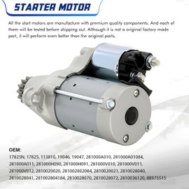 17825N New Starter Motor Compatible with Toyota Camry 02-17 Sienna 04-16 Solara 02-08 Highlander 04-19 RAV4 06-18Avalon 05-18 Lexus RX330 RX350 ES330 ES350 NX200t Pontiac Vibe