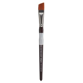 KINGART Premium Precision 2400-5/8 ANGULAR SHADER Series Artist Brush, Synthetic Amber Taklon, Short Ergonomic Comfort Handle, for Acrylic, Oil and Watercolor Paint, Size 5/8"