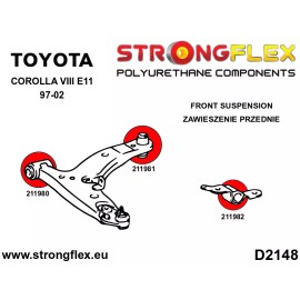 Strongflex PU Front Control Arm – Rear Bushing 211981B fits Toyota Corolla, Sprinter, Levin