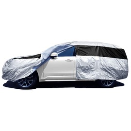 Titan Premium Multi-Layer PEVA Car Cover for Mid-Size SUV 188-206". Waterproof, UV Protection, Anti-Scratch Protective Lining, Driver-Side Zippered Opening. Fits Explorer, Grand Cherokee and More.