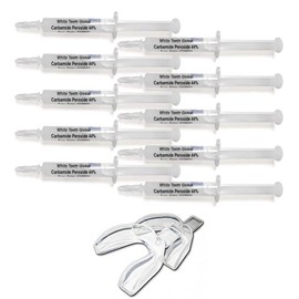 Teeth Whitening Gel Syringe Dispensers 44% Carbamide Peroxide, Tooth Bleaching Gel Multiple Quantities Available and Size Available (10 ml, 10) (Mouth Trays Included)