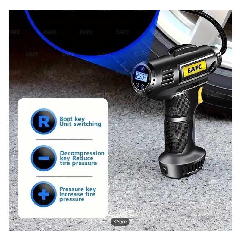 120W Portable Car Air Compressor: Inflate Your Tires With Ease