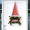 Upside Down Xmas Wreath Striped Tall Hat Faceless Doll Light