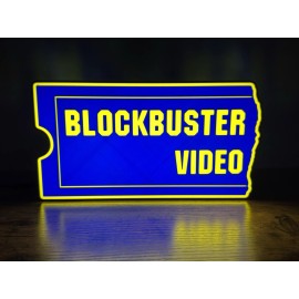 Blockbuster Video Logo LED Light Box Sign Lamp