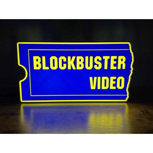 Blockbuster Video Logo LED Light Box Sign Lamp