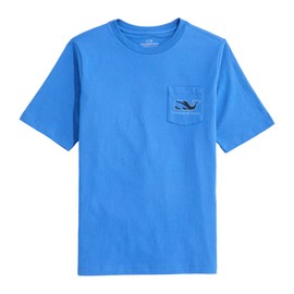 vineyard vines Boys' Breezy Palms Chappy Whale Fill Short-Sleeve Pocket Tee, Tide Blue