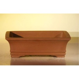 Bonsai Boy's Brown Unglazed Ceramic Bonsai Pot - Rectangle 10 x 7 875 x 3 125