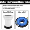 Toilet Drain Pipe Adapter, 4.3in PP Rubber Heighten Toilet Connection