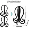 XcnPer Wig Stand 2-Pack Black Sturdy Wig Holders for Displaying
