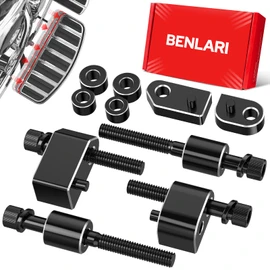 Benlari 1inch &1.5inch Driver Floorboard Extensions, Floorboard Spacer Extenders Compatible for Harley Touring Street Glide Road Glide Electra Glide Road King 2009-2024, FL Trikes 2009-2013, Black
