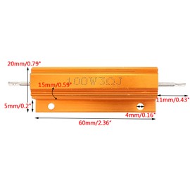 Cermant 5pcs 100W 3 Ohm luminum Case Wirewound Resistors Mounted Resistor Adapters